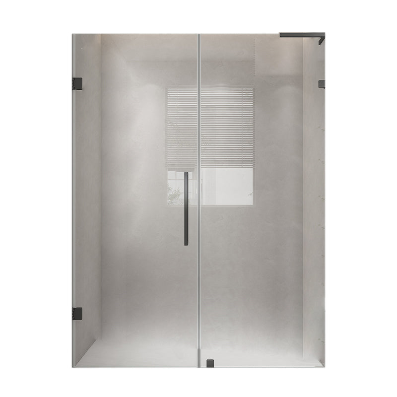 Extremely Narrow Frameless One-line Tempered Glass Shower Door Left Clearhalo 'Bathroom Remodel & Bathroom Fixtures' 'Home Improvement' 'home_improvement' 'home_improvement_shower_tub_doors' 'Shower and Tub Doors' 'shower_tub_doors' 'Showers & Bathtubs' 6968450