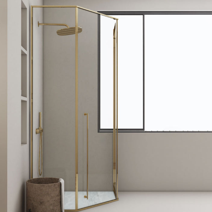 Extreme Narrow Full Frame Diamond Shape Tempered Glass Shower Door Clearhalo 'Bathroom Remodel & Bathroom Fixtures' 'Home Improvement' 'home_improvement' 'home_improvement_shower_tub_doors' 'Shower and Tub Doors' 'shower_tub_doors' 'Showers & Bathtubs' 6968478