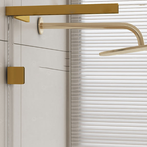 Hinged Frameless Tempered Glass Shower Door, One-line Shower Door Clearhalo 'Bathroom Remodel & Bathroom Fixtures' 'Home Improvement' 'home_improvement' 'home_improvement_shower_tub_doors' 'Shower and Tub Doors' 'shower_tub_doors' 'Showers & Bathtubs' 6968490