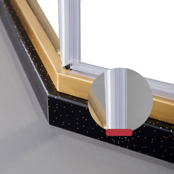 Pivot Tempered Glass Shower Door, Diamond Shape Stainless Steel Frame Shower Door Clearhalo 'Bathroom Remodel & Bathroom Fixtures' 'Home Improvement' 'home_improvement' 'home_improvement_shower_tub_doors' 'Shower and Tub Doors' 'shower_tub_doors' 'Showers & Bathtubs' 6968544