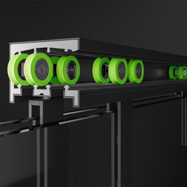 Tempered Glass Shower Door with Stone Base, Dual Moving Semi Frameless Shower Bath Door Clearhalo 'Bathroom Remodel & Bathroom Fixtures' 'Home Improvement' 'home_improvement' 'home_improvement_shower_tub_doors' 'Shower and Tub Doors' 'shower_tub_doors' 'Showers & Bathtubs' 6968589