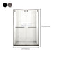 Tempered Glass Shower Door with Stone Base, Dual Moving Semi Frameless Shower Bath Door Clearhalo 'Bathroom Remodel & Bathroom Fixtures' 'Home Improvement' 'home_improvement' 'home_improvement_shower_tub_doors' 'Shower and Tub Doors' 'shower_tub_doors' 'Showers & Bathtubs' 6968601