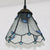 Tiffany Conical Hanging Light 1 Bulb Blue/Clear/Blue-Clear Cut Glass Ceiling Suspension Lamp for Dining Room Clear Clearhalo 'Ceiling Lights' 'Close To Ceiling Lights' 'Industrial' 'Middle Century Pendants' 'Pendant Lights' 'Pendants' 'Tiffany close to ceiling' 'Tiffany Pendants' 'Tiffany' Lighting' 69687