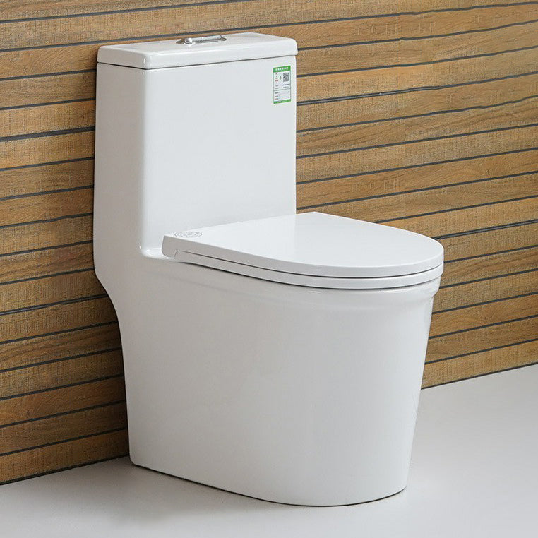 Modern Ceramic Toilet Floor Mounted One Piece Skirted Urine Toilet with Toilet Seat 15"L x 23"W x 29"H 16" Clearhalo 'Bathroom Remodel & Bathroom Fixtures' 'Home Improvement' 'home_improvement' 'home_improvement_toilets' 'Toilets & Bidets' 'Toilets' 6973979