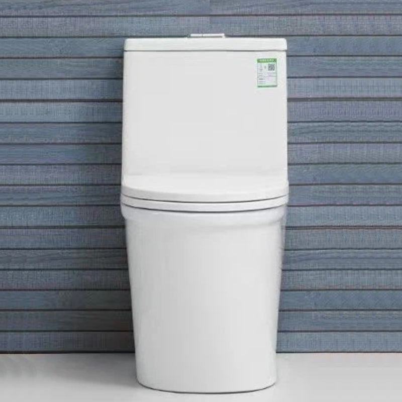 Modern Ceramic Toilet Floor Mounted One Piece Skirted Urine Toilet with Toilet Seat 15"L x 23"W x 29"H 12" Clearhalo 'Bathroom Remodel & Bathroom Fixtures' 'Home Improvement' 'home_improvement' 'home_improvement_toilets' 'Toilets & Bidets' 'Toilets' 6973980