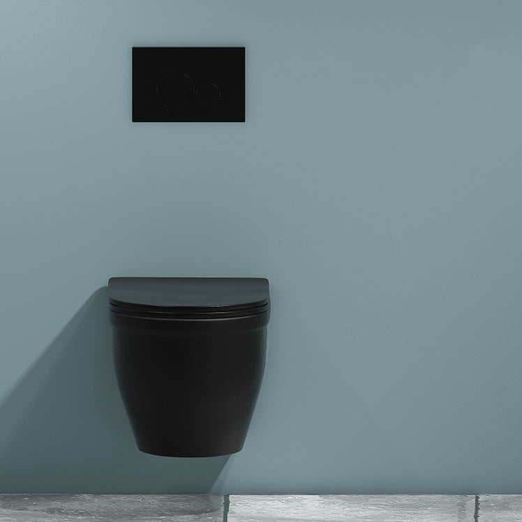 Contemporary Flush Toilet Wall Mount One-Piece Toilet Porcelain Toilet Bowl Clearhalo 'Bathroom Remodel & Bathroom Fixtures' 'Home Improvement' 'home_improvement' 'home_improvement_toilets' 'Toilets & Bidets' 'Toilets' 6974009