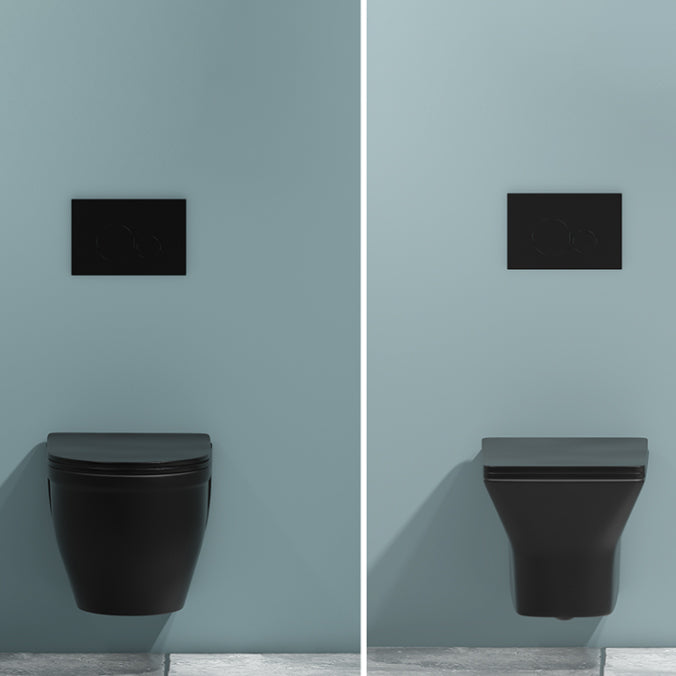 Contemporary Flush Toilet Wall Mount One-Piece Toilet Porcelain Toilet Bowl Clearhalo 'Bathroom Remodel & Bathroom Fixtures' 'Home Improvement' 'home_improvement' 'home_improvement_toilets' 'Toilets & Bidets' 'Toilets' 6974024
