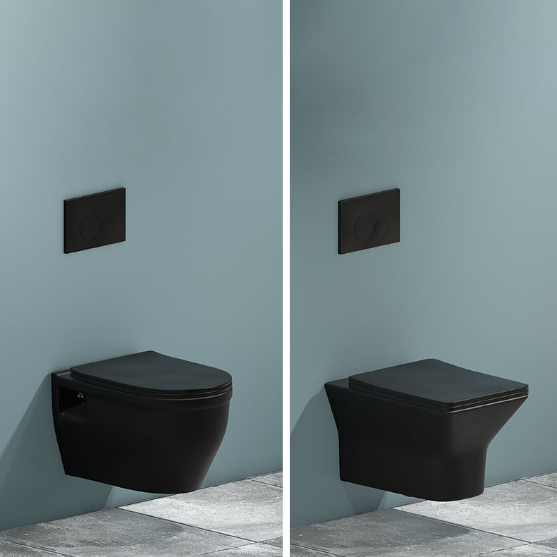 Contemporary Flush Toilet Wall Mount One-Piece Toilet Porcelain Toilet Bowl Clearhalo 'Bathroom Remodel & Bathroom Fixtures' 'Home Improvement' 'home_improvement' 'home_improvement_toilets' 'Toilets & Bidets' 'Toilets' 6974025