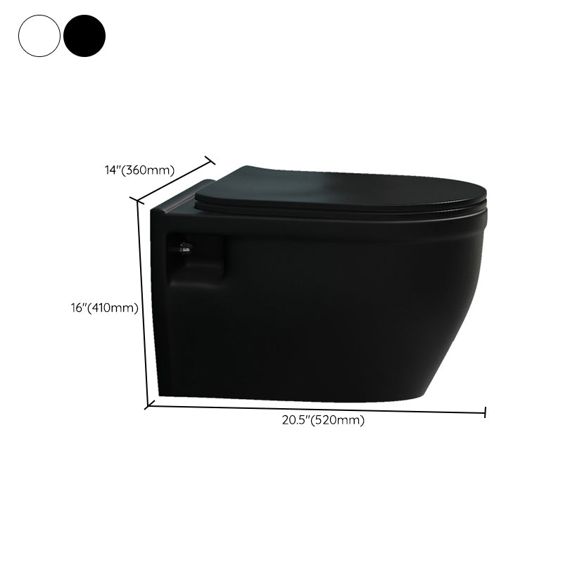 Contemporary Flush Toilet Wall Mount One-Piece Toilet Porcelain Toilet Bowl Clearhalo 'Bathroom Remodel & Bathroom Fixtures' 'Home Improvement' 'home_improvement' 'home_improvement_toilets' 'Toilets & Bidets' 'Toilets' 6974026