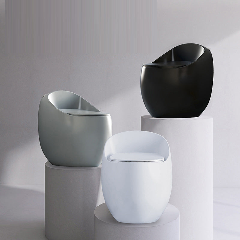 Contemporary 1 Piece Flush Toilet Floor Mounted Toilet Bowl for Bathroom Clearhalo 'Bathroom Remodel & Bathroom Fixtures' 'Home Improvement' 'home_improvement' 'home_improvement_toilets' 'Toilets & Bidets' 'Toilets' 6974035