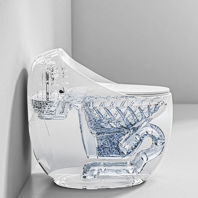 Contemporary 1 Piece Flush Toilet Floor Mounted Toilet Bowl for Bathroom Clearhalo 'Bathroom Remodel & Bathroom Fixtures' 'Home Improvement' 'home_improvement' 'home_improvement_toilets' 'Toilets & Bidets' 'Toilets' 6974041