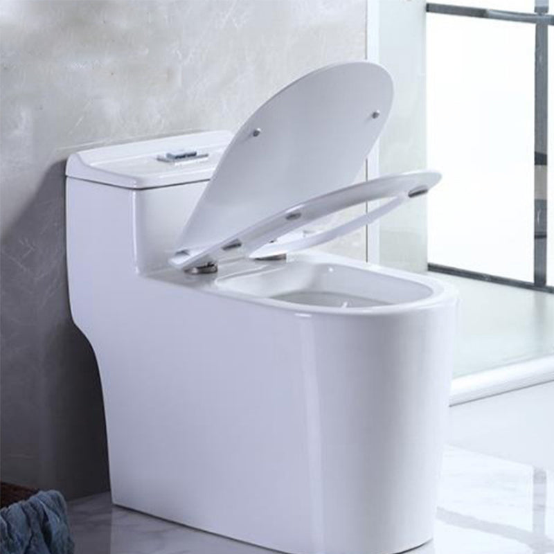 Contemporary 1 Piece Flush Toilet Floor Mounted White Toilet Bowl for Bathroom 15"L x 27"W x 24"H 12" Clearhalo 'Bathroom Remodel & Bathroom Fixtures' 'Home Improvement' 'home_improvement' 'home_improvement_toilets' 'Toilets & Bidets' 'Toilets' 6974046