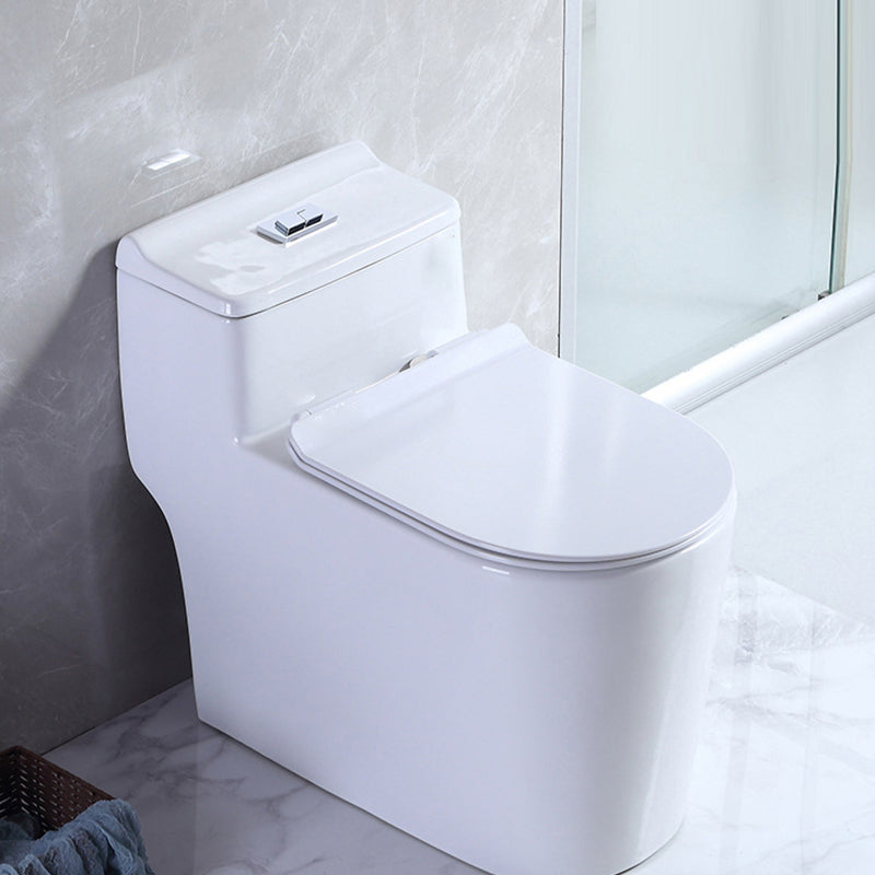 Contemporary 1 Piece Flush Toilet Floor Mounted White Toilet Bowl for Bathroom 15"L x 27"W x 24"H 16" Clearhalo 'Bathroom Remodel & Bathroom Fixtures' 'Home Improvement' 'home_improvement' 'home_improvement_toilets' 'Toilets & Bidets' 'Toilets' 6974047