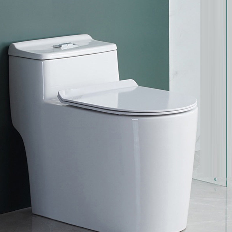 Contemporary 1 Piece Flush Toilet Floor Mounted White Toilet Bowl for Bathroom 15"L x 27"W x 24"H 14" Clearhalo 'Bathroom Remodel & Bathroom Fixtures' 'Home Improvement' 'home_improvement' 'home_improvement_toilets' 'Toilets & Bidets' 'Toilets' 6974049