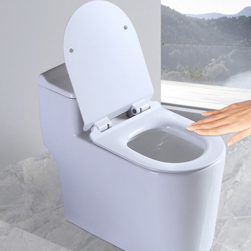 Contemporary 1 Piece Flush Toilet Floor Mounted White Toilet Bowl for Bathroom Clearhalo 'Bathroom Remodel & Bathroom Fixtures' 'Home Improvement' 'home_improvement' 'home_improvement_toilets' 'Toilets & Bidets' 'Toilets' 6974053