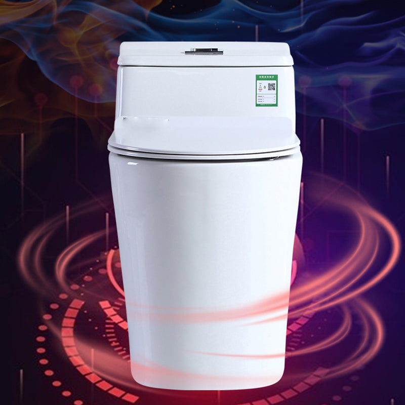 Contemporary 1 Piece Flush Toilet Floor Mounted White Toilet Bowl for Bathroom Clearhalo 'Bathroom Remodel & Bathroom Fixtures' 'Home Improvement' 'home_improvement' 'home_improvement_toilets' 'Toilets & Bidets' 'Toilets' 6974057