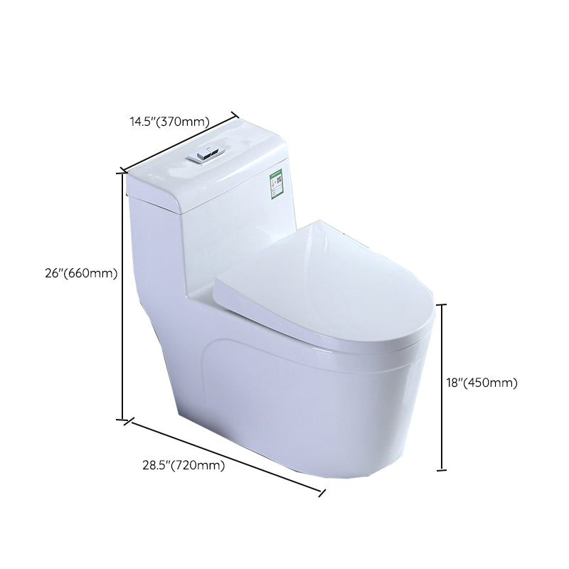 Contemporary 1 Piece Flush Toilet Floor Mounted White Toilet Bowl for Bathroom Clearhalo 'Bathroom Remodel & Bathroom Fixtures' 'Home Improvement' 'home_improvement' 'home_improvement_toilets' 'Toilets & Bidets' 'Toilets' 6974061