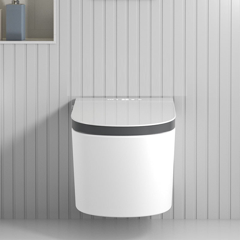 Contemporary One Piece Flush Toilet Wall Mount Urine Toilet for Washroom Grey Automatic Lid( Top Configuration) Toilet with High Tanker Clearhalo 'Bathroom Remodel & Bathroom Fixtures' 'Home Improvement' 'home_improvement' 'home_improvement_toilets' 'Toilets & Bidets' 'Toilets' 6974066