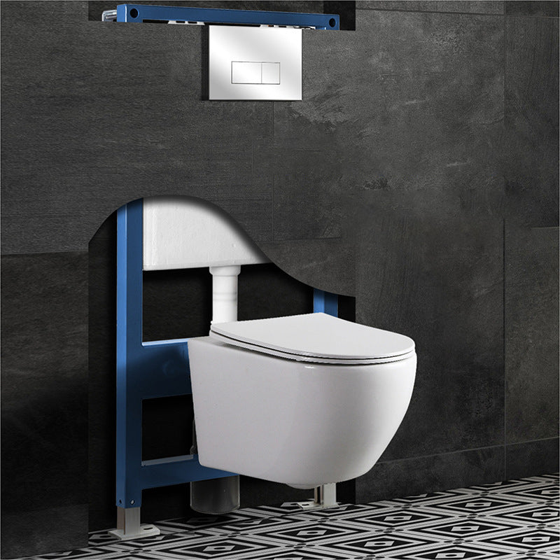 Contemporary All-In-One Flush Toilet Wall Mount Porcelain Urine Toilet Clearhalo 'Bathroom Remodel & Bathroom Fixtures' 'Home Improvement' 'home_improvement' 'home_improvement_toilets' 'Toilets & Bidets' 'Toilets' 6974080