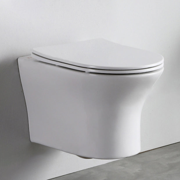 Contemporary All-In-One Flush Toilet Wall Mount Porcelain Urine Toilet Clearhalo 'Bathroom Remodel & Bathroom Fixtures' 'Home Improvement' 'home_improvement' 'home_improvement_toilets' 'Toilets & Bidets' 'Toilets' 6974085