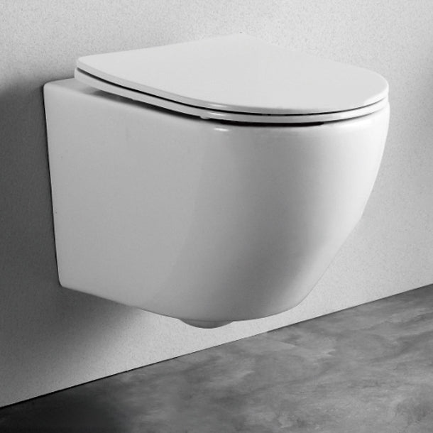 Contemporary All-In-One Flush Toilet Wall Mount Porcelain Urine Toilet Clearhalo 'Bathroom Remodel & Bathroom Fixtures' 'Home Improvement' 'home_improvement' 'home_improvement_toilets' 'Toilets & Bidets' 'Toilets' 6974098