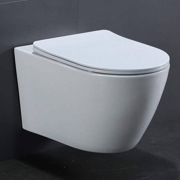 Contemporary All-In-One Flush Toilet Wall Mount Porcelain Toilet Clearhalo 'Bathroom Remodel & Bathroom Fixtures' 'Home Improvement' 'home_improvement' 'home_improvement_toilets' 'Toilets & Bidets' 'Toilets' 6974105