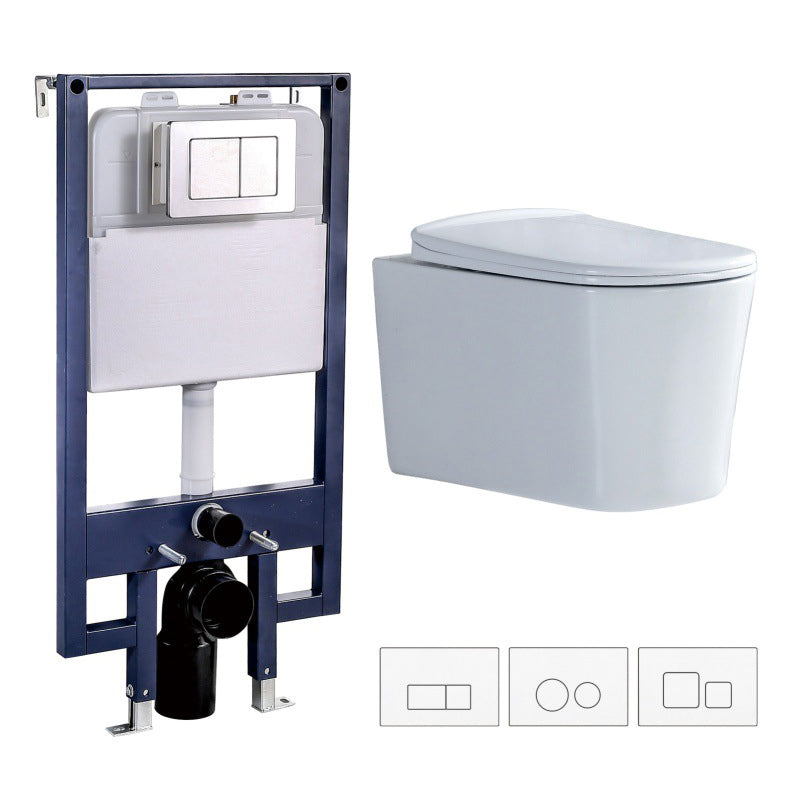 Contemporary All-In-One Flush Toilet Wall Mount Porcelain Toilet 15"L x 21"W x 15"H Toilet & Thin Tanker Clearhalo 'Bathroom Remodel & Bathroom Fixtures' 'Home Improvement' 'home_improvement' 'home_improvement_toilets' 'Toilets & Bidets' 'Toilets' 6974109