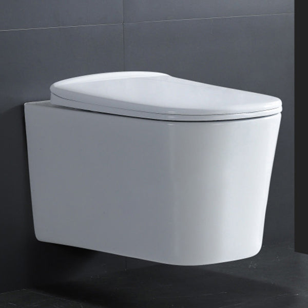 Contemporary All-In-One Flush Toilet Wall Mount Porcelain Toilet Clearhalo 'Bathroom Remodel & Bathroom Fixtures' 'Home Improvement' 'home_improvement' 'home_improvement_toilets' 'Toilets & Bidets' 'Toilets' 6974123