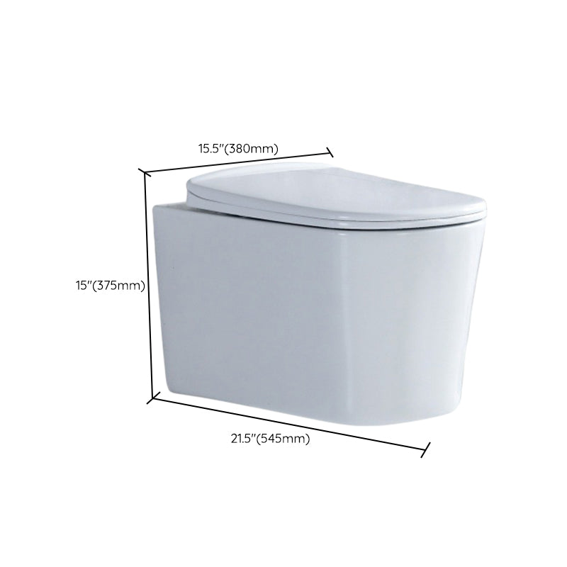 Contemporary All-In-One Flush Toilet Wall Mount Porcelain Toilet Clearhalo 'Bathroom Remodel & Bathroom Fixtures' 'Home Improvement' 'home_improvement' 'home_improvement_toilets' 'Toilets & Bidets' 'Toilets' 6974125