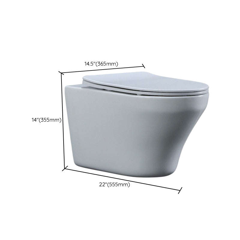 Contemporary All-In-One Flush Toilet Wall Mount Porcelain Toilet Clearhalo 'Bathroom Remodel & Bathroom Fixtures' 'Home Improvement' 'home_improvement' 'home_improvement_toilets' 'Toilets & Bidets' 'Toilets' 6974126