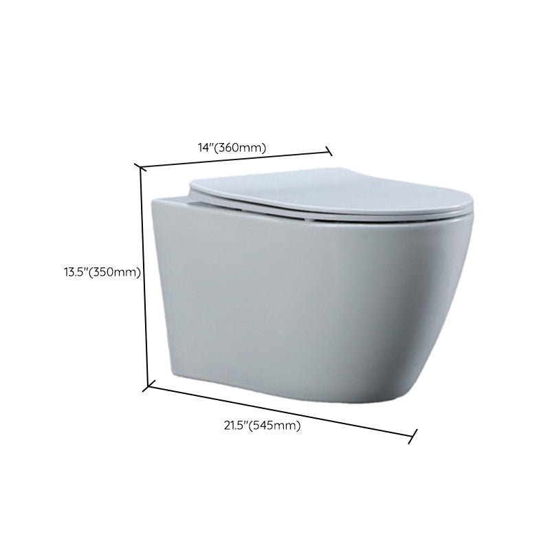 Contemporary All-In-One Flush Toilet Wall Mount Porcelain Toilet Clearhalo 'Bathroom Remodel & Bathroom Fixtures' 'Home Improvement' 'home_improvement' 'home_improvement_toilets' 'Toilets & Bidets' 'Toilets' 6974127