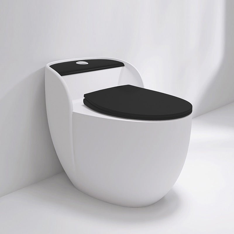 Modern Ceramic Flush Toilet Seat Included Urine Toilet for Bathroom Bright Black Clearhalo 'Bathroom Remodel & Bathroom Fixtures' 'Home Improvement' 'home_improvement' 'home_improvement_toilets' 'Toilets & Bidets' 'Toilets' 6974129