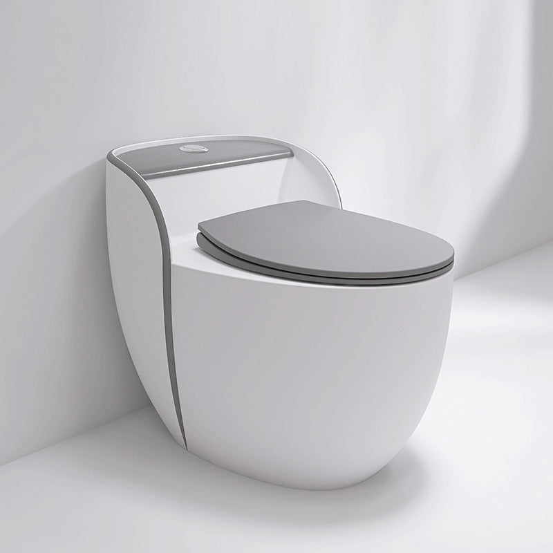 Modern Ceramic Flush Toilet Seat Included Urine Toilet for Bathroom Gray White Clearhalo 'Bathroom Remodel & Bathroom Fixtures' 'Home Improvement' 'home_improvement' 'home_improvement_toilets' 'Toilets & Bidets' 'Toilets' 6974130