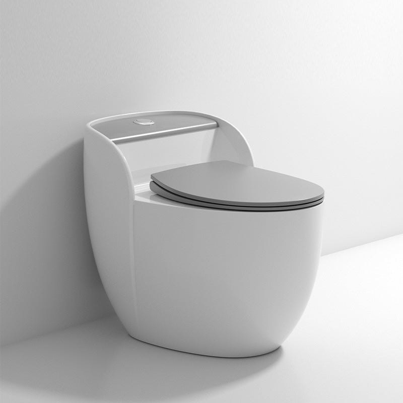 Modern Ceramic Flush Toilet Seat Included Urine Toilet for Bathroom Bright Grey Clearhalo 'Bathroom Remodel & Bathroom Fixtures' 'Home Improvement' 'home_improvement' 'home_improvement_toilets' 'Toilets & Bidets' 'Toilets' 6974136