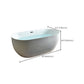Freestanding Acrylic Bath White Oval Modern Back to Wall Bathtub Clearhalo 'Bathroom Remodel & Bathroom Fixtures' 'Bathtubs' 'Home Improvement' 'home_improvement' 'home_improvement_bathtubs' 'Showers & Bathtubs' 6974912