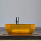 Bathroom Acrylic Oval Tub Soaking Freestanding Bathtub , 22.05" Tall Orange 67"L x 31"W x 22"H Clearhalo 'Bathroom Remodel & Bathroom Fixtures' 'Bathtubs' 'Home Improvement' 'home_improvement' 'home_improvement_bathtubs' 'Showers & Bathtubs' 6974953