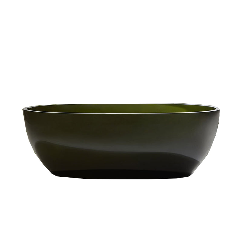 Acrylic Oval Freestanding Bath Modern 22.04-inch Tall Soaking Bathtub Green Clearhalo &#39;Bathroom Remodel &amp; Bathroom Fixtures&#39; &#39;Bathtubs&#39; &#39;Home Improvement&#39; &#39;home_improvement&#39; &#39;home_improvement_bathtubs&#39; &#39;Showers &amp; Bathtubs&#39; 6974966
