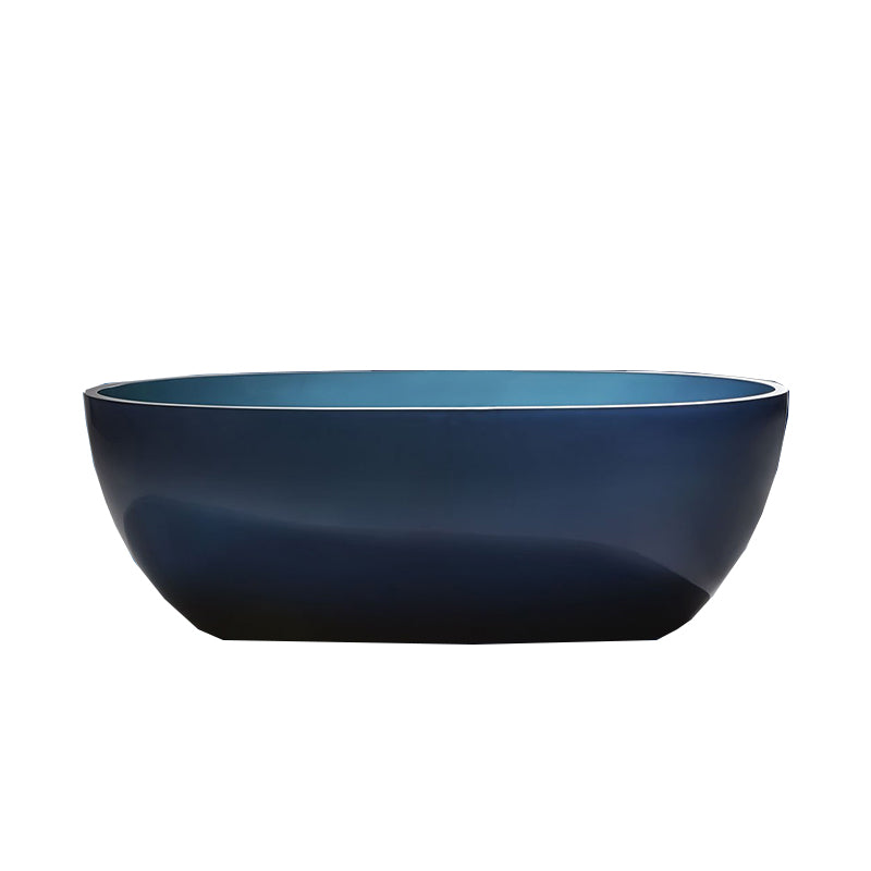 Acrylic Oval Freestanding Bath Modern 22.04-inch Tall Soaking Bathtub Blue 71&quot;L x 31&quot;W x 22&quot;H Clearhalo &#39;Bathroom Remodel &amp; Bathroom Fixtures&#39; &#39;Bathtubs&#39; &#39;Home Improvement&#39; &#39;home_improvement&#39; &#39;home_improvement_bathtubs&#39; &#39;Showers &amp; Bathtubs&#39; 6974969