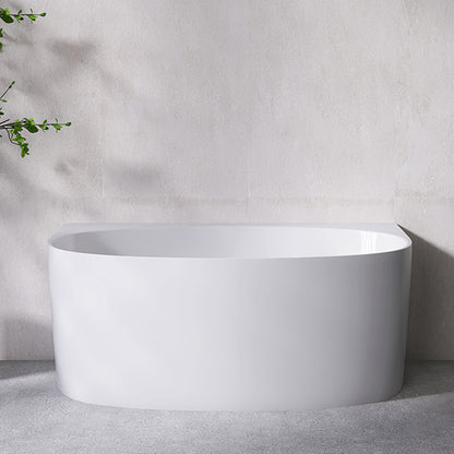 Modern Acrylic Bathtub Center-Front Soaking Bathtub , 22.83-inch Tall White Tub Clearhalo 'Bathroom Remodel & Bathroom Fixtures' 'Bathtubs' 'Home Improvement' 'home_improvement' 'home_improvement_bathtubs' 'Showers & Bathtubs' 6974984