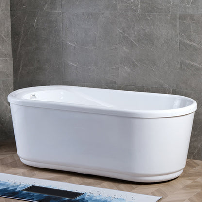 Modern Freestanding Bathtub Acrylic White Bathtub , 28.35-inch Wide (Board not Included) Tub Clearhalo 'Bathroom Remodel & Bathroom Fixtures' 'Bathtubs' 'Home Improvement' 'home_improvement' 'home_improvement_bathtubs' 'Showers & Bathtubs' 6975027