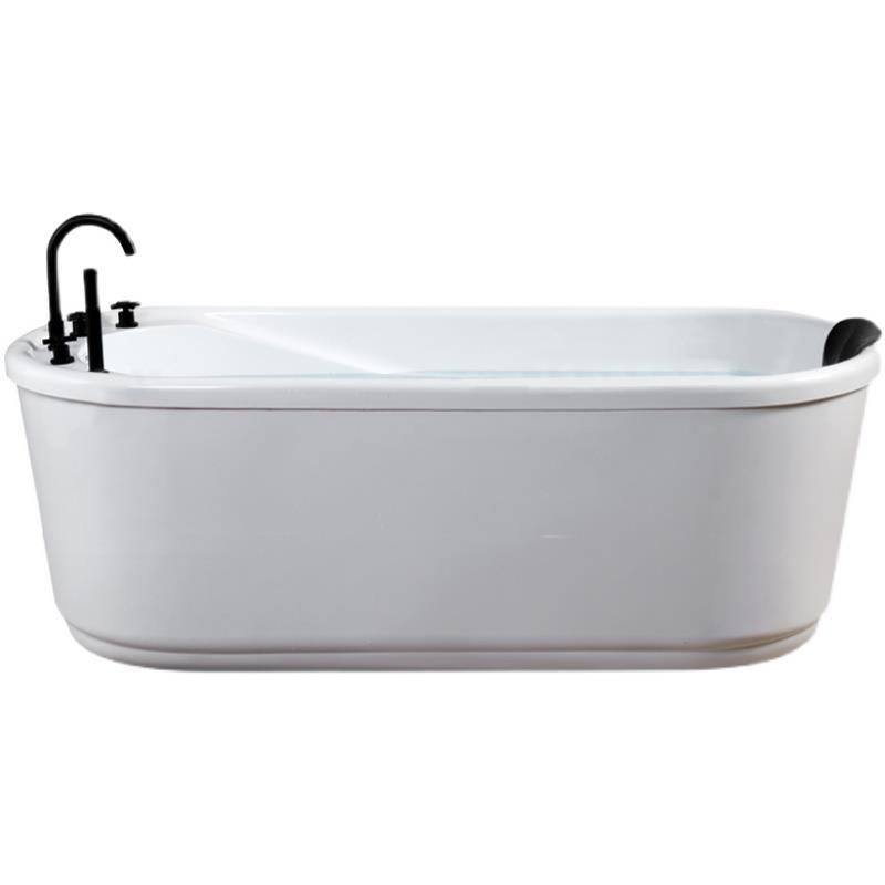 Modern Freestanding Bathtub Acrylic White Bathtub , 28.35-inch Wide (Board not Included) Clearhalo 'Bathroom Remodel & Bathroom Fixtures' 'Bathtubs' 'Home Improvement' 'home_improvement' 'home_improvement_bathtubs' 'Showers & Bathtubs' 6975033