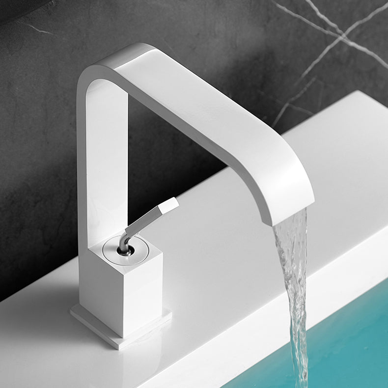 Waterfall Spout Widespread Lavatory Faucet Modern Metal Widespread Sink Faucet Clearhalo 'Bathroom Remodel & Bathroom Fixtures' 'Bathroom Sink Faucets' 'Bathroom Sinks & Faucet Components' 'bathroom_sink_faucets' 'Home Improvement' 'home_improvement' 'home_improvement_bathroom_sink_faucets' 6976540