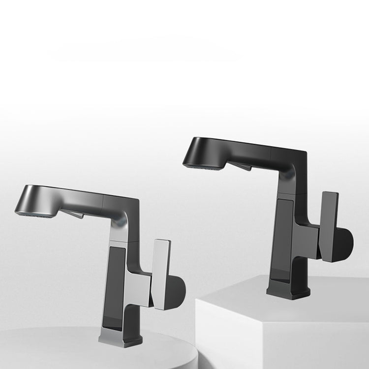 Low Arc Basin Lavatory Faucet Vanity Lever Handles Sink Faucet Clearhalo 'Bathroom Remodel & Bathroom Fixtures' 'Bathroom Sink Faucets' 'Bathroom Sinks & Faucet Components' 'bathroom_sink_faucets' 'Home Improvement' 'home_improvement' 'home_improvement_bathroom_sink_faucets' 6976605