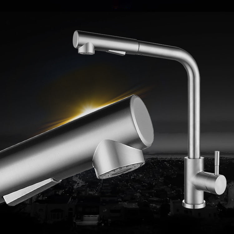 Kitchen Faucet Rod Handle Cold and Hot Controlled Kitchen Faucet Clearhalo 'Home Improvement' 'home_improvement' 'home_improvement_kitchen_faucets' 'Kitchen Faucets' 'Kitchen Remodel & Kitchen Fixtures' 'Kitchen Sinks & Faucet Components' 'kitchen_faucets' 6976638