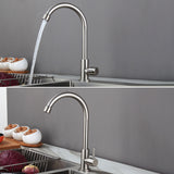 Kitchen Faucet Rod Handle Stainless Cold Controlled Kitchen Faucet Clearhalo 'Home Improvement' 'home_improvement' 'home_improvement_kitchen_faucets' 'Kitchen Faucets' 'Kitchen Remodel & Kitchen Fixtures' 'Kitchen Sinks & Faucet Components' 'kitchen_faucets' 6976645