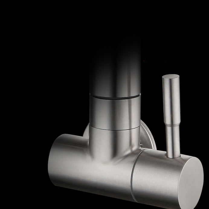 Stainless Steel Pot Filler Faucet with Single Handle No Sensor Faucet Clearhalo 'Home Improvement' 'home_improvement' 'home_improvement_kitchen_faucets' 'Kitchen Faucets' 'Kitchen Remodel & Kitchen Fixtures' 'Kitchen Sinks & Faucet Components' 'kitchen_faucets' 6976681