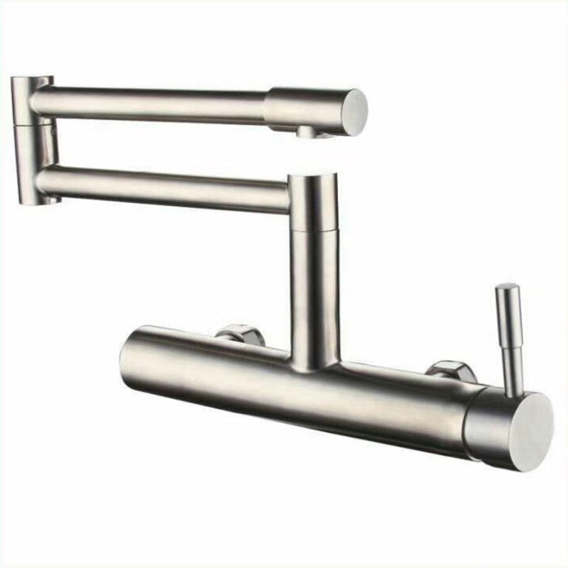 Modern Stainless Steel Kitchen Faucet with Single Handle No Sensor Faucet Clearhalo 'Home Improvement' 'home_improvement' 'home_improvement_kitchen_faucets' 'Kitchen Faucets' 'Kitchen Remodel & Kitchen Fixtures' 'Kitchen Sinks & Faucet Components' 'kitchen_faucets' 6976691