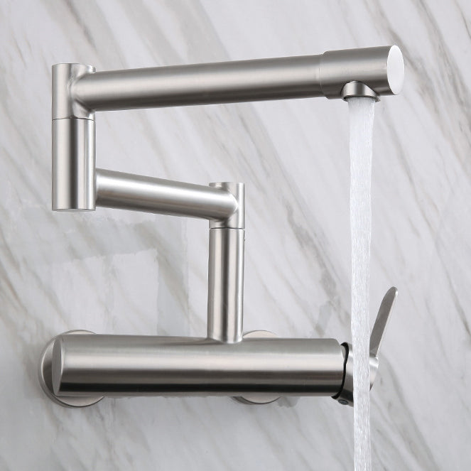 Modern Stainless Steel Kitchen Faucet with Single Handle No Sensor Faucet Clearhalo 'Home Improvement' 'home_improvement' 'home_improvement_kitchen_faucets' 'Kitchen Faucets' 'Kitchen Remodel & Kitchen Fixtures' 'Kitchen Sinks & Faucet Components' 'kitchen_faucets' 6976692