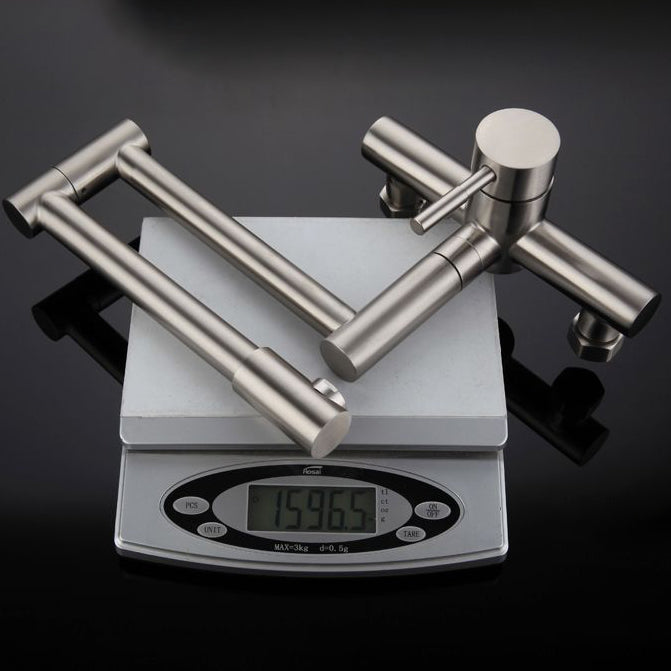 Modern Stainless Steel Kitchen Faucet with Single Handle No Sensor Faucet Clearhalo 'Home Improvement' 'home_improvement' 'home_improvement_kitchen_faucets' 'Kitchen Faucets' 'Kitchen Remodel & Kitchen Fixtures' 'Kitchen Sinks & Faucet Components' 'kitchen_faucets' 6976693