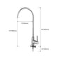 Stainless Steel Kitchen Faucet with Handle Gooseneck Standard Kitchen Faucets Clearhalo 'Home Improvement' 'home_improvement' 'home_improvement_kitchen_faucets' 'Kitchen Faucets' 'Kitchen Remodel & Kitchen Fixtures' 'Kitchen Sinks & Faucet Components' 'kitchen_faucets' 6976707